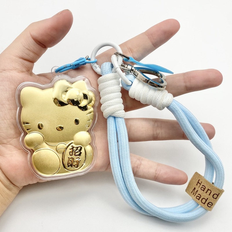 水貝人気ラブブゴールドキーホルダー LABUBU バッグペンダントパンダペンダント携帯電話チェーン漫画卸売|undefined