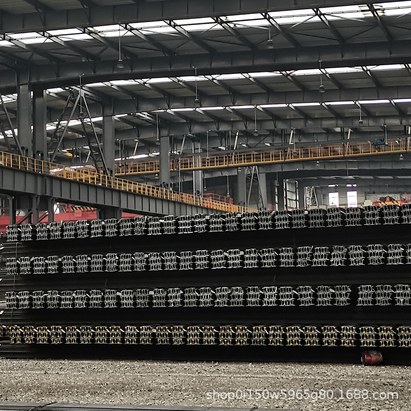 泓洛供应铁路用轨道钢 抗磨损韧性强 Q235道轨轻轨22KG 发货快