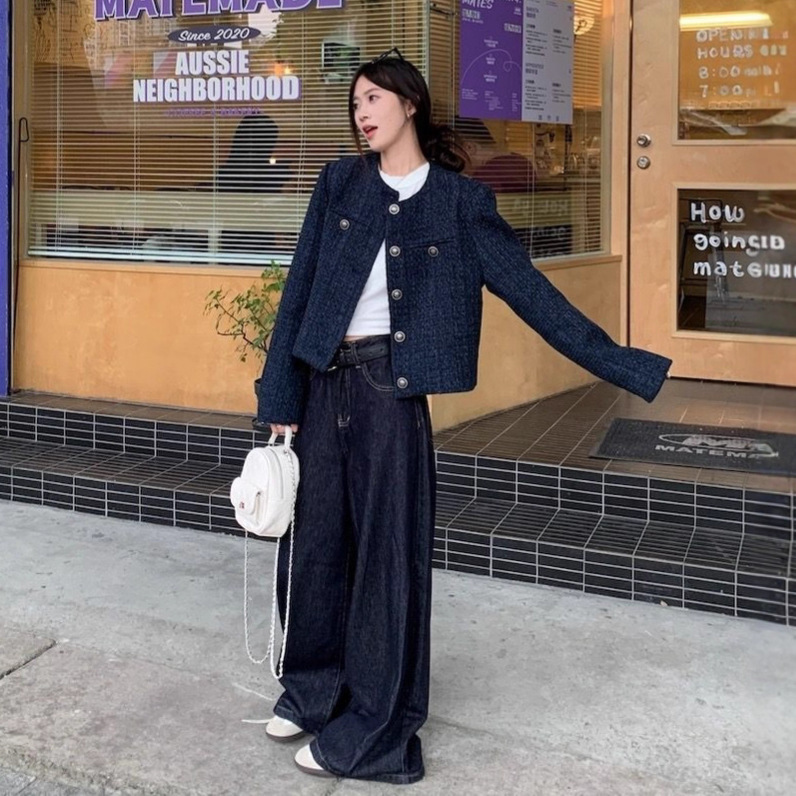 小个子气质单排扣小香风外套女秋2025新款复古高级感休闲法式夹克|undefined