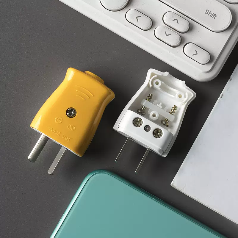 家用大功率接线插头 二脚插头固定转动工程二相插只 多功能两脚插