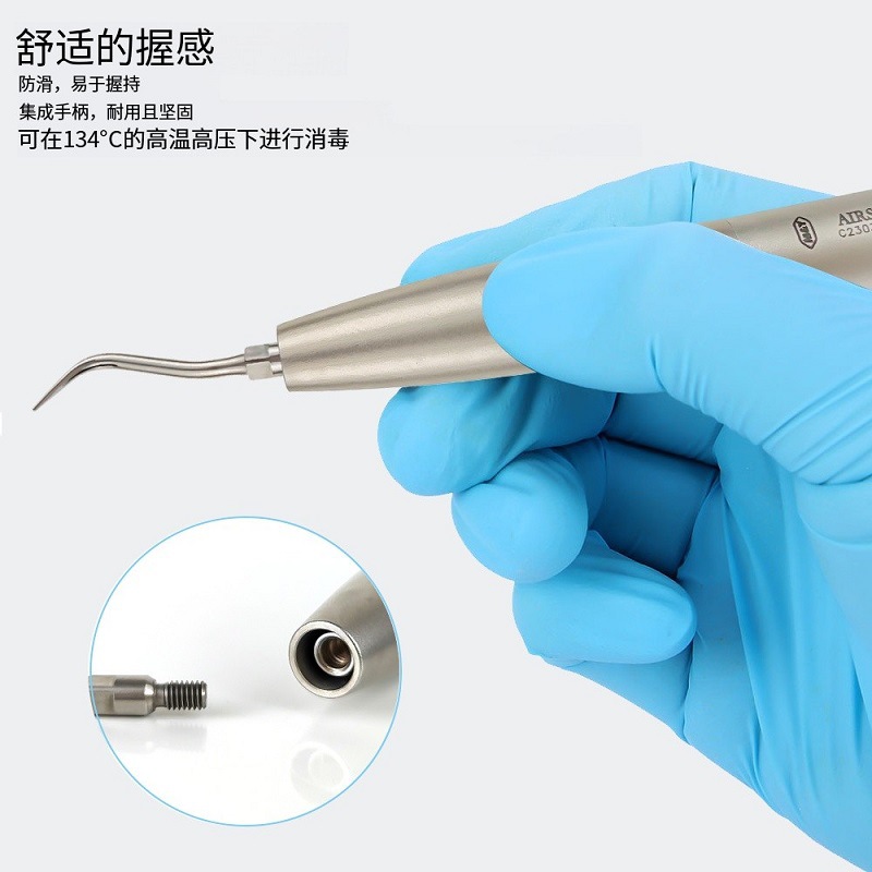 Máquina de limpieza de dientes neumática de oro titanio dental limpiador de dientes oral limpiador de dientes de cálculos limpiador de dientes ultrasónico lavado de canal radicular