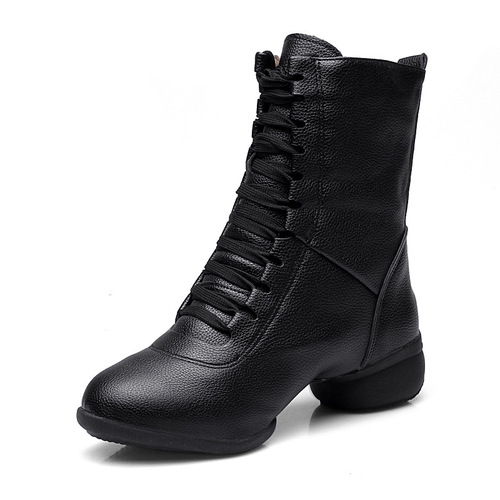 Square dance shoes, sailor dance shoes, dance long boots, dance shoes, lace-up side zipper, soft-soled jazz group performance shoes