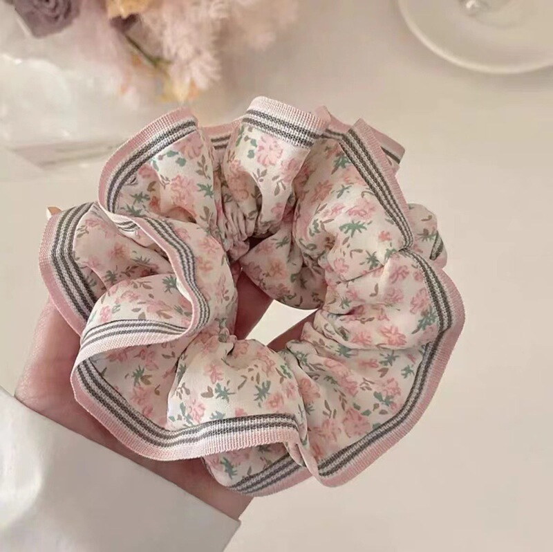 赵露思同款蕾丝发圈丸子头发绳高级感大肠发圈绑头发头花发饰批发|undefined
