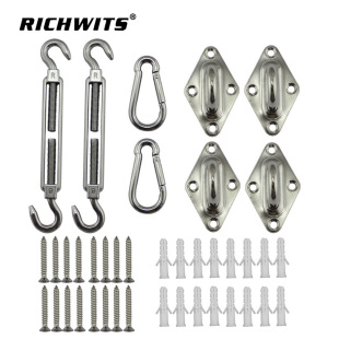 Four corners sunshade sail stainless steel 304 316 accessories sunshade accessories 5mm 6mm 8mm set