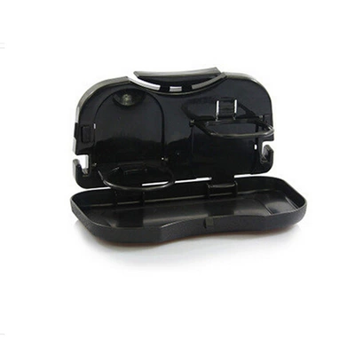 Car Air Outlet Multifunctional Water Cup Holder Car Foldable Beverage Dining Table Car Hanging Storage Bracket (Car cup holder/beverage holder) - black