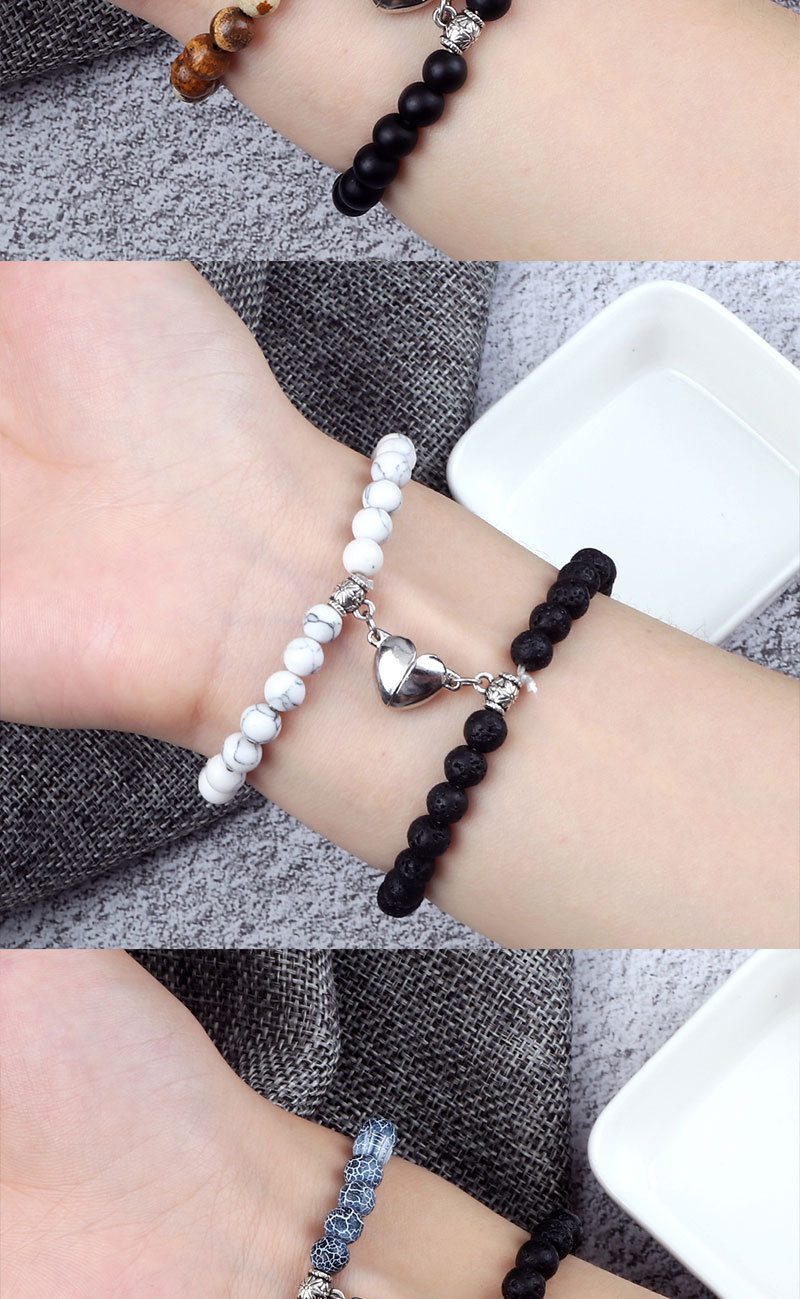 Bracciali di coppia magnetici a cuore gioielli per amici_voghion.com