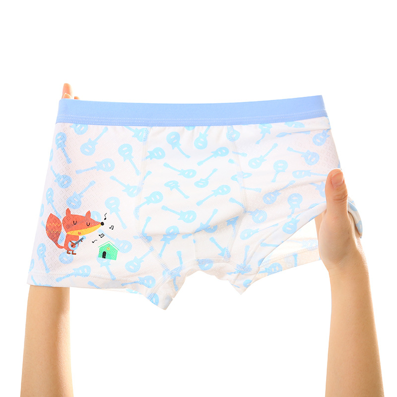 Children's Underwear, Boys' Ice Silk Boxer Briefs, Baby Small, Medium and Large Boys' Summer Breathable Thin Boys' Boxer Shorts