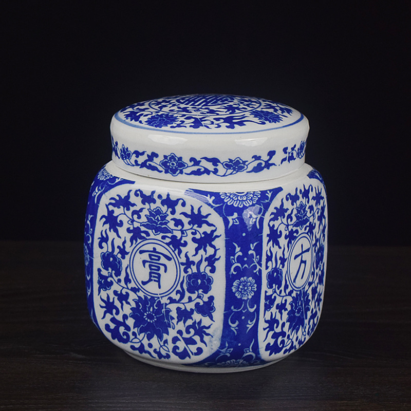 景德镇陶瓷罐子密封储物膏方固元膏豆腐乳臊子肉蜂蜜瓷瓶方形瓷罐