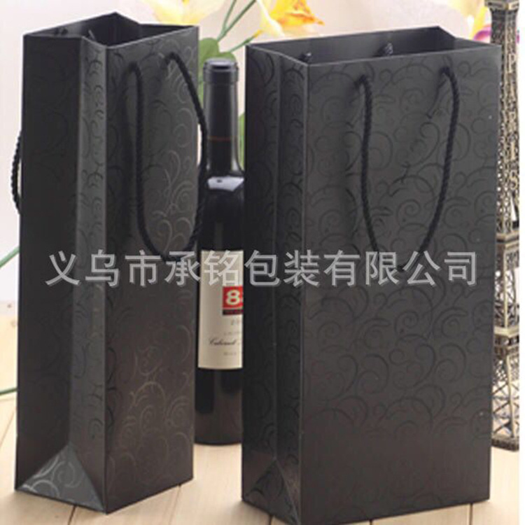 高档红酒礼品袋/红酒袋单支装/印刷腹膜上Uv酒水袋礼品包装礼品袋