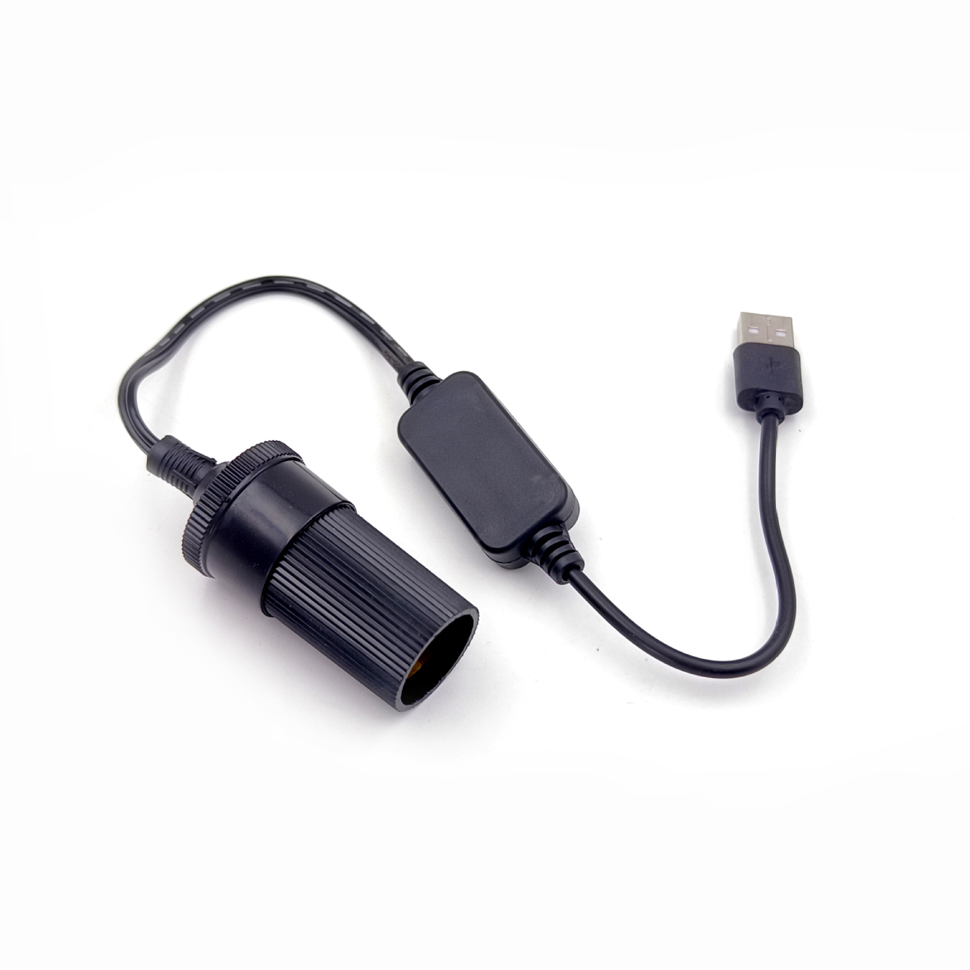 Car USB boost line 5V to 12V cigarette lighter mother seat charging treasure mobile power connection driving recorder line