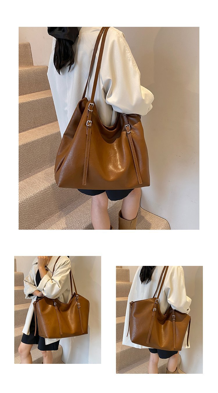 Fashionable Large Capacity Single Shoulder Crossbody Tote Bag_voghion.com