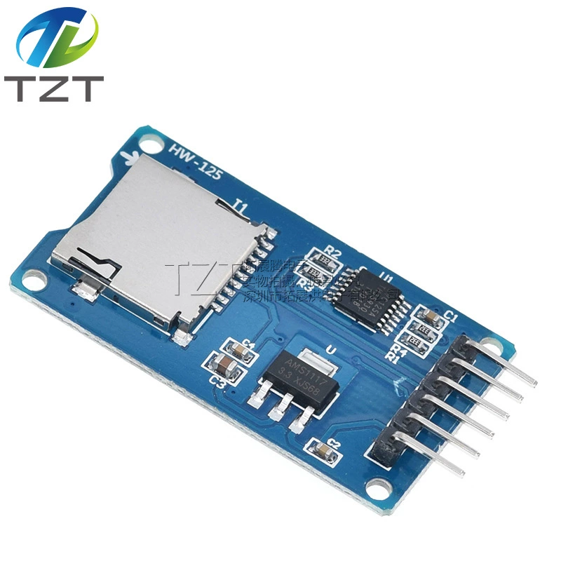 Модуль Micro SD (TF) карты для чтения/записи, интерфейс SPI с микросхемой преобразования уровней