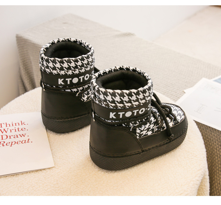 Winter ski short snow boots waterproof platform boots_voghion.com