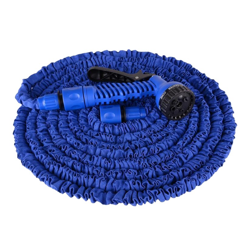 25ft-100ft telescópica tubería de agua pistola de agua traje multifunción pistola de agua cabeza 7 tipos de flores de agua con conjunto completo de conectores image 1