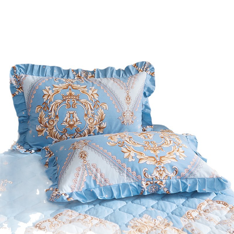 Transfronterizos encaje vestido de cama de estilo coreano encaje de algodón grueso cama de filamento molienda cama de acolchón polvo cubierta de cama al por mayor