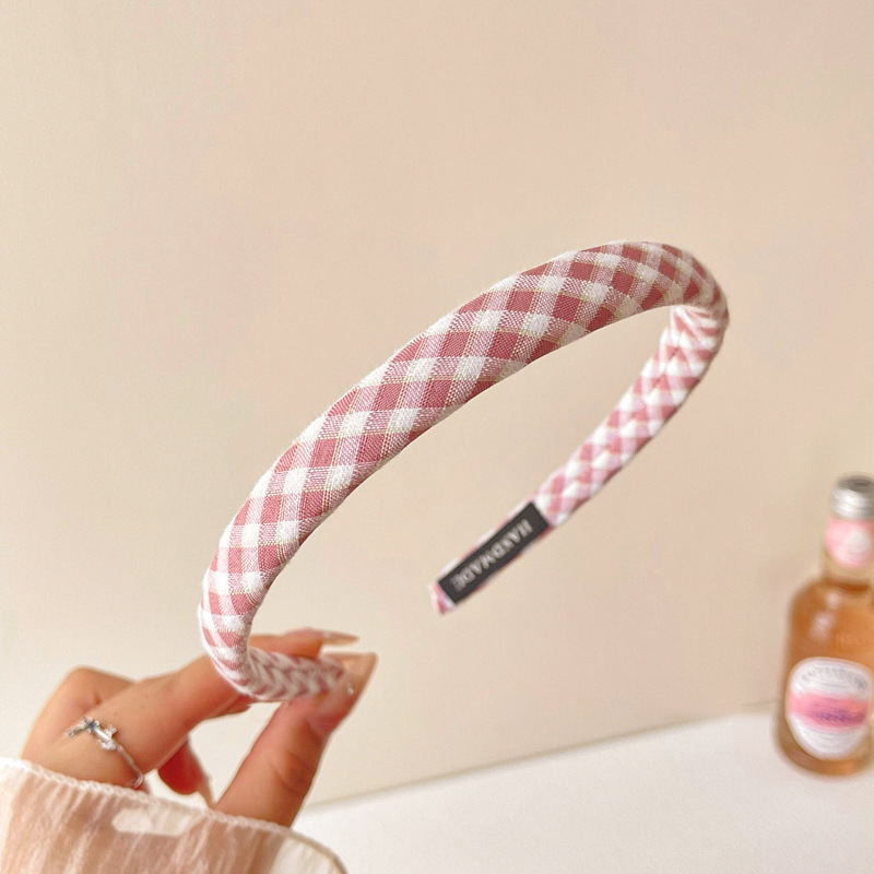 Pink Girl Hairband High Crane Top Headband 2025 nuevo estilo de alto nivel antideslizante de lavado de la cara red rojo amplio borde tarjeta de cabello