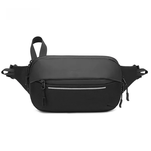 New Men's Waist Bag, Korean Style Functional Chest Bag, Simple and Fashionable Shoulder Bag, Sports Multi-Functional Expandable Crossbody Bag