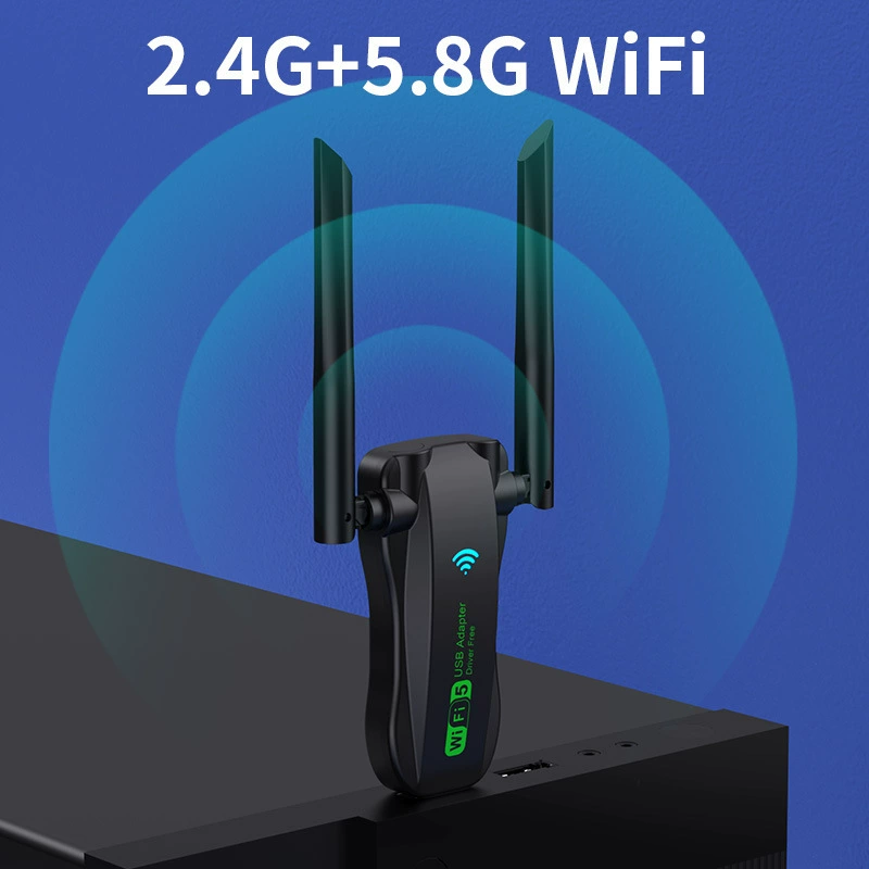 USB беспроводная сетевая карта 1300Mbps гигабитная 5G двойной диапазон, драйвер-лоф wifi6 компьютерный приёмник