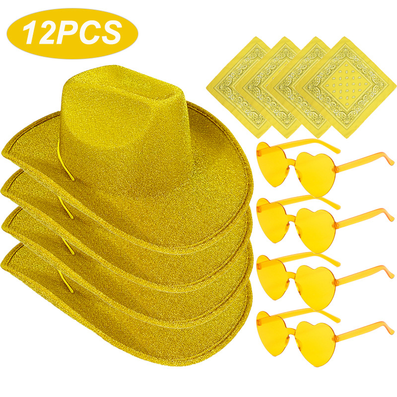 Juego de 12 piezas amarillo intermitente