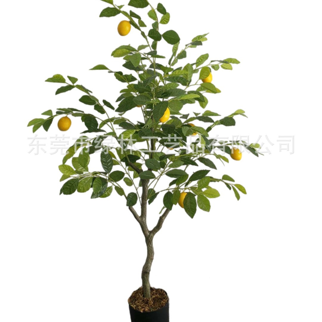 Simulación Lemon Tree potted Home Living Room decoración de interiores simulación planta verde fábrica al por mayor
