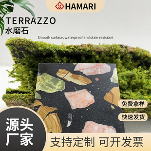 Factory direct supply of multi-style artificial stone full-body organic terrazzo floor tile window sill cabinet countertop background wall