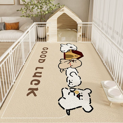 Household Pet Waterproof, Non-Slip and | Avtomobil döşəmə paspasları - puppy-party-4060cmone-touch-clean