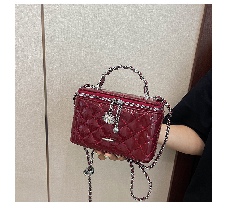 Bolsa de mano de cadena de diamante transfronteriza de alto nivel 2026 nueva bolsa de caja de viento de fragancia de estilo exterior bolso de lujo ligero