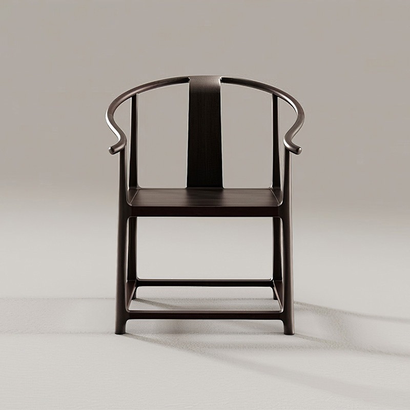 New Chinese-style circular chair, Taishi chair, solid wood antique-style chair, reception and meeting chair, three-piece tea chair set, Zen chair, leisure executive chair