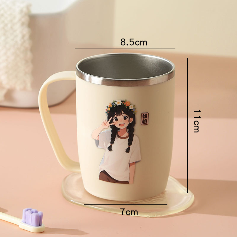 不锈钢漱口杯高颜值情侣刷牙杯子高级感简约儿童牙刷杯牙缸洗漱杯|undefined