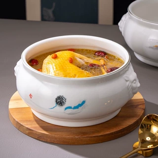陶瓷大碗中式深口汤碗高档私房酒店特色汤盆创意餐具商用饭店深碗