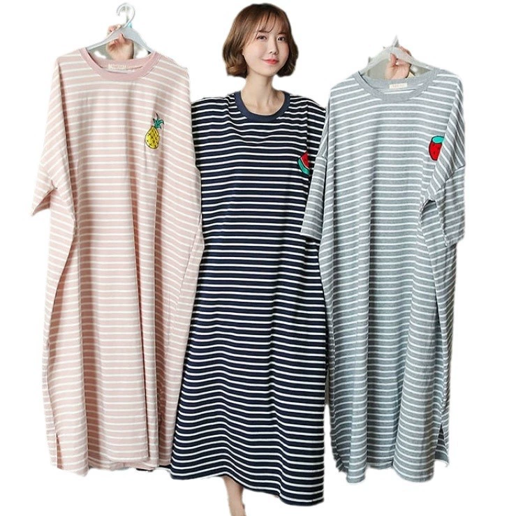 Korean summer pijama, skirt, loose fit, with short sleeve, wholesale
