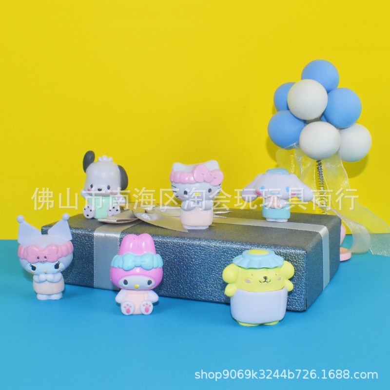 6款库洛米 布丁狗 美乐蒂 KT猫扭蛋公仔 手作DIY装饰品小玩偶批发