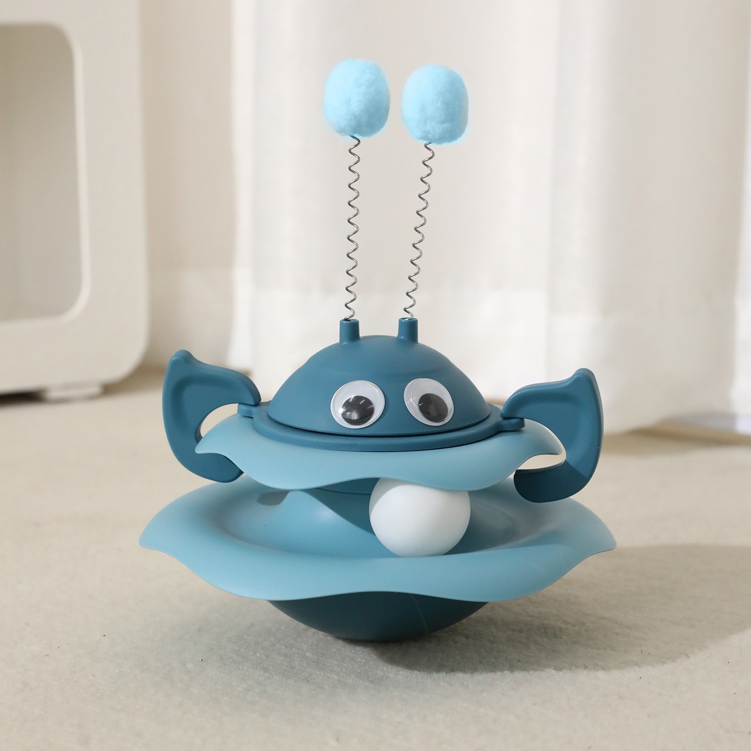 Suministros para mascotas juguetes para gatos plataforma giratoria para gatos de 3 capas bola orbital vaso de abeja plataforma giratoria para gatos para aliviar el aburrimiento