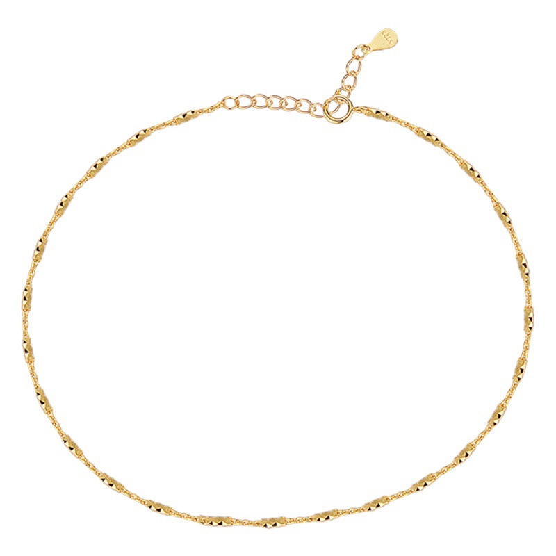 S925 tobilleras espumosas de plata de ley para mujeres de nicho Adornos de pies de alta gama Italia Wanli Flash Star Cadena de pies image 1
