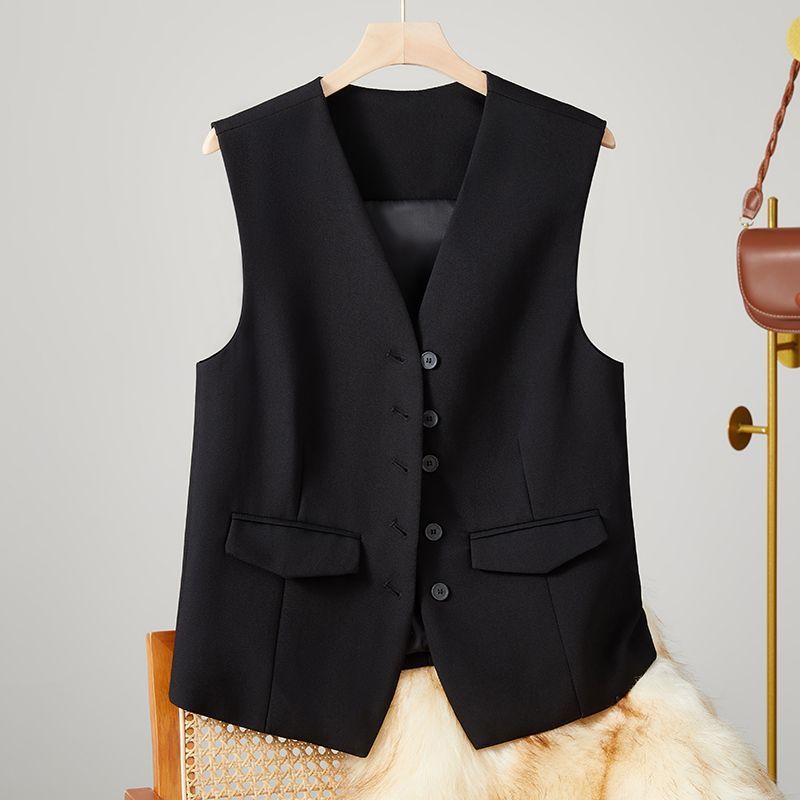 Traje chaleco para las mujeres 2023 primavera y otoño nuevo estilo coreano moda chaleco pequeño chaleco traje chaqueta