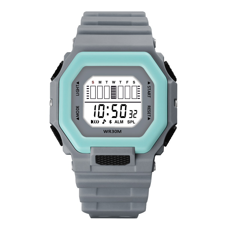Nuevo reloj electrónico cuadrado de la escuela secundaria hombres y mujeres multifunción sincronización alarma luminosa reloj electrónico fábrica al por mayor