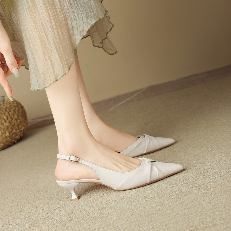 Zhr French-Style Twisted Pointed-Toe Stiletto Heels 2026 New Fashion High-End Single Shoes Soft-Soled Backless Sandals for Women Zhr French-Style Twisted Pointed-Toe Stiletto Heels 2026 New Fashion High-End Single Shoes Soft-Soled Backless Sandals for Women