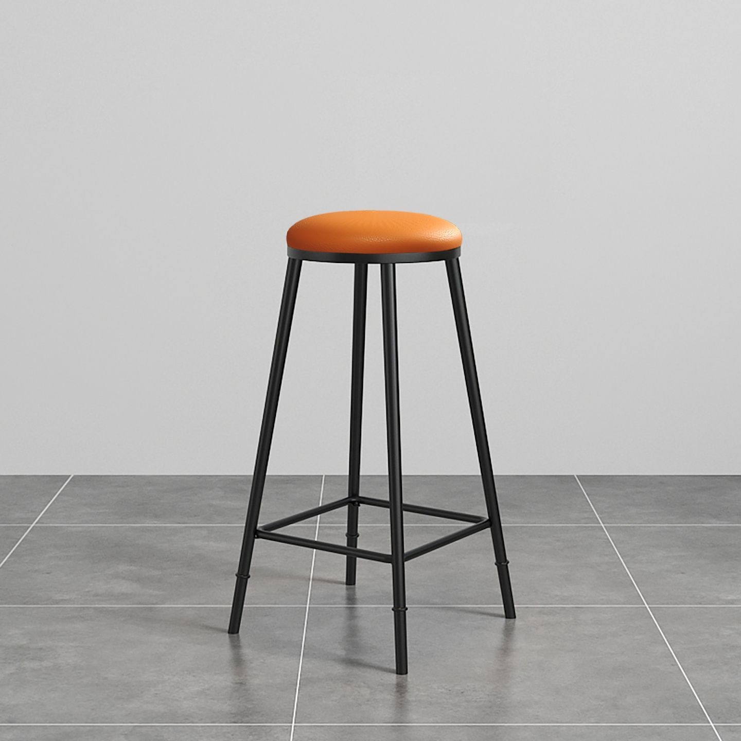 Backless Orange Leather