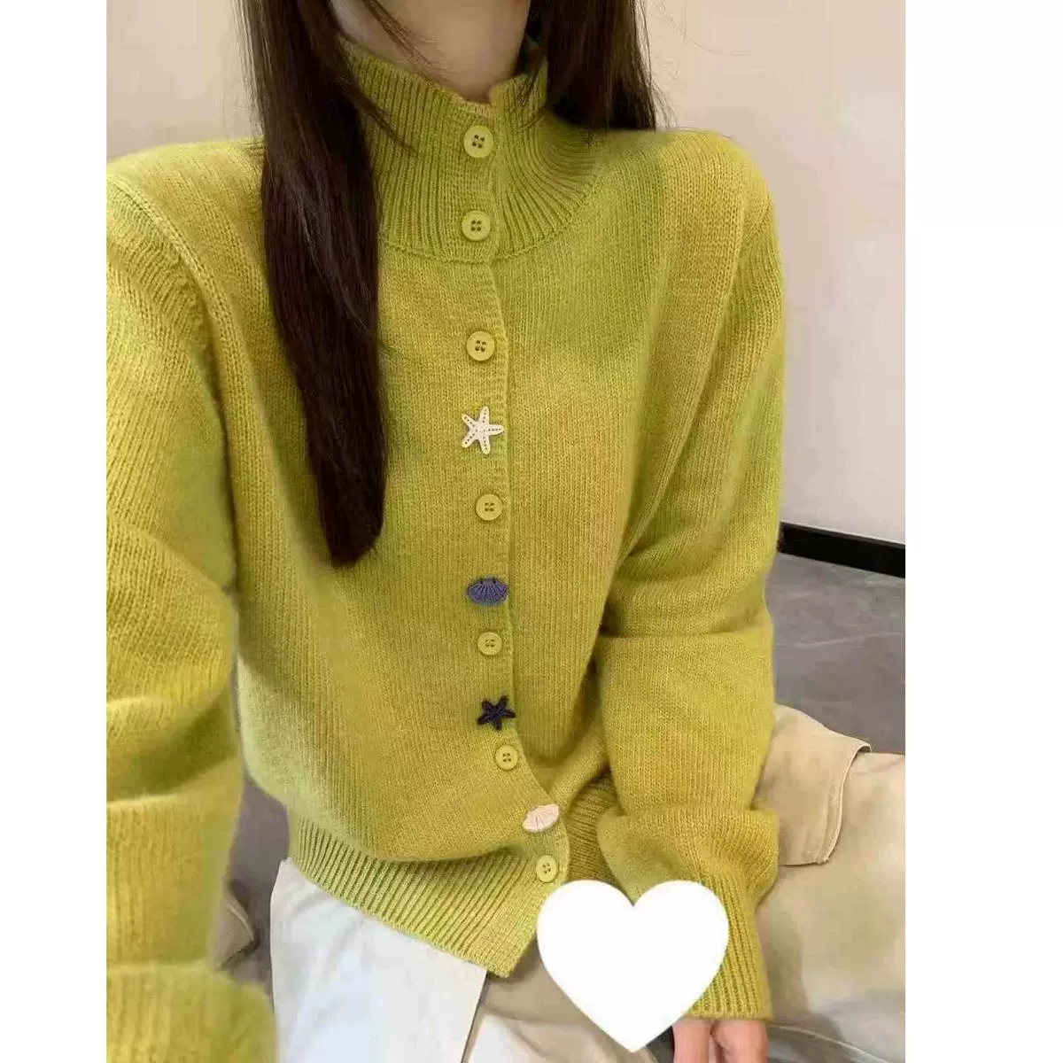 Purple green cardigan, jacket, (Physicals), oversize