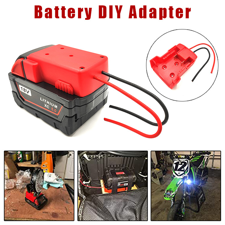 DIY Converter Milwaukee M18 18V Lithium Battery Electronic Wire Output Application Modification