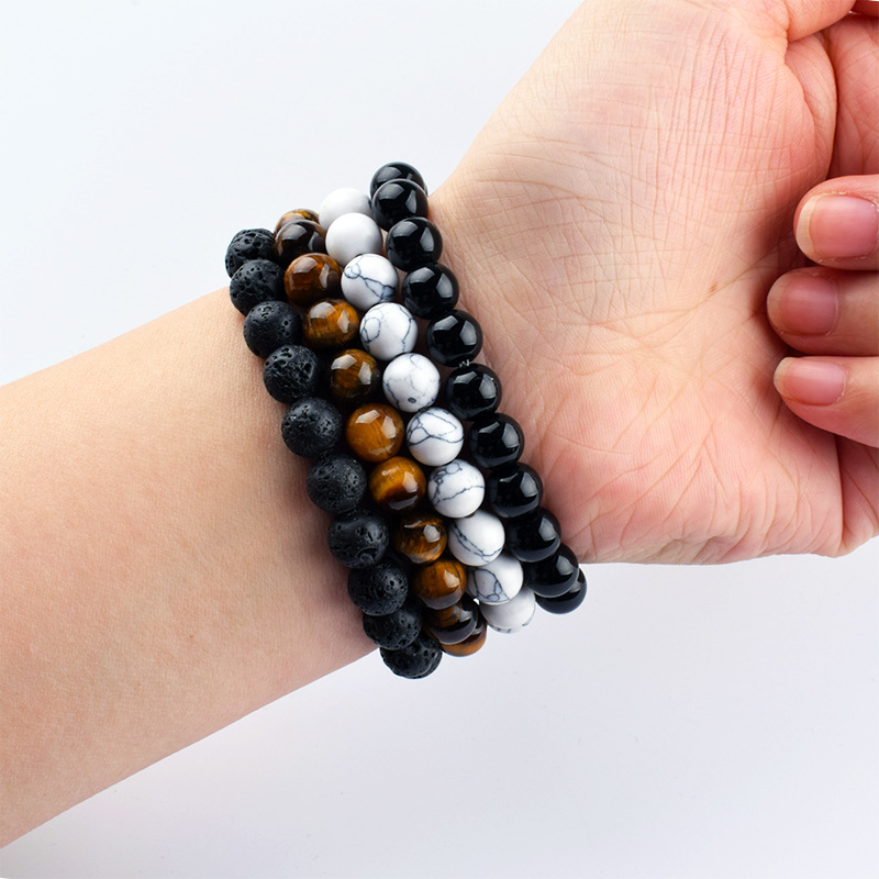 Bracciale di perle con cristalli naturali per equilibrio mente_voghion.com