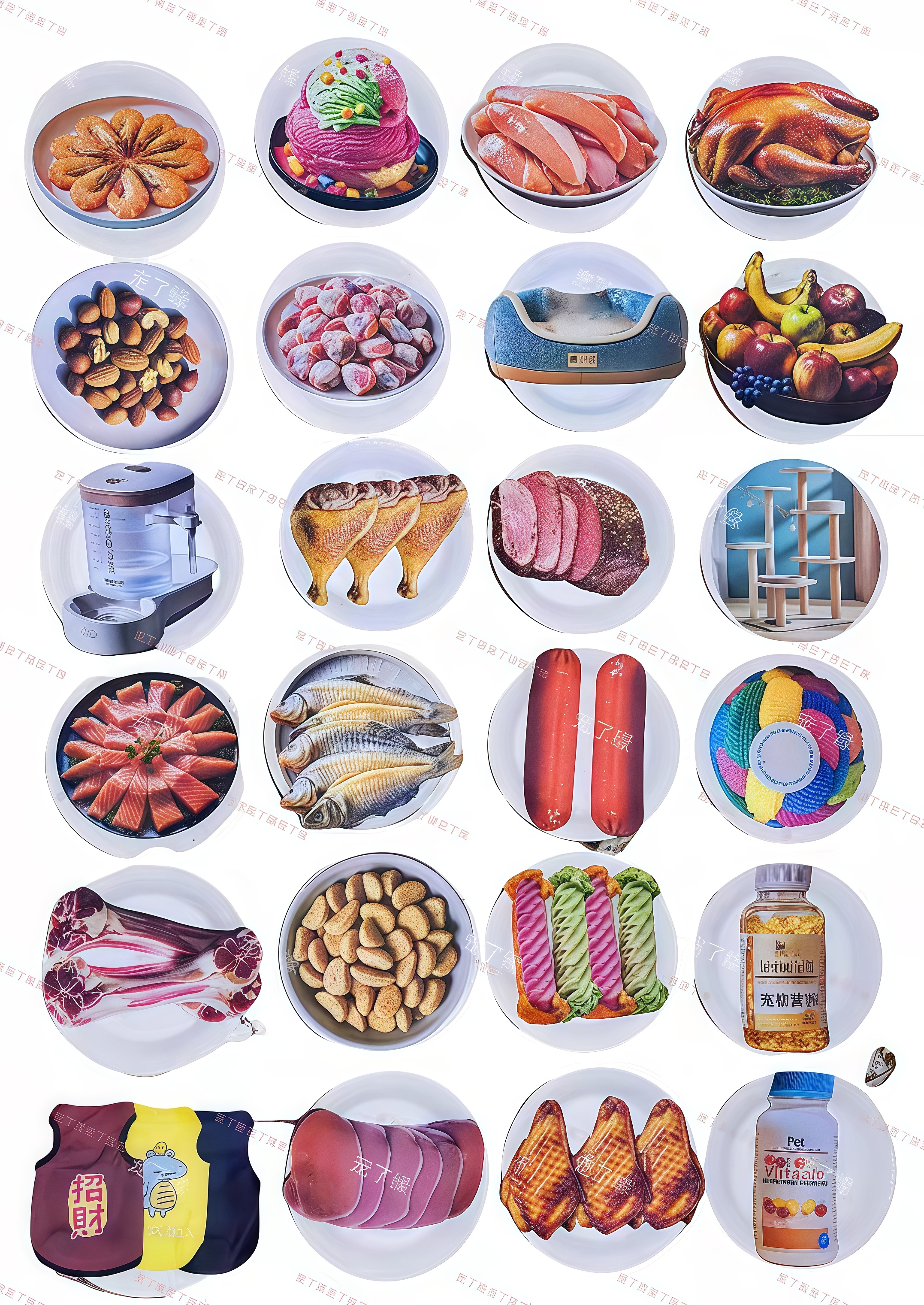 Pet Funeral Burial Cremation Burial Kitten Dog Burning Paper Tying Deceased First Seven Days Meat Climbing Frame Shrimp Toy Ball