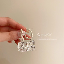 925銀針韓國不規則透明亞克力耳環ins風巴洛克小眾設計耳扣耳飾女