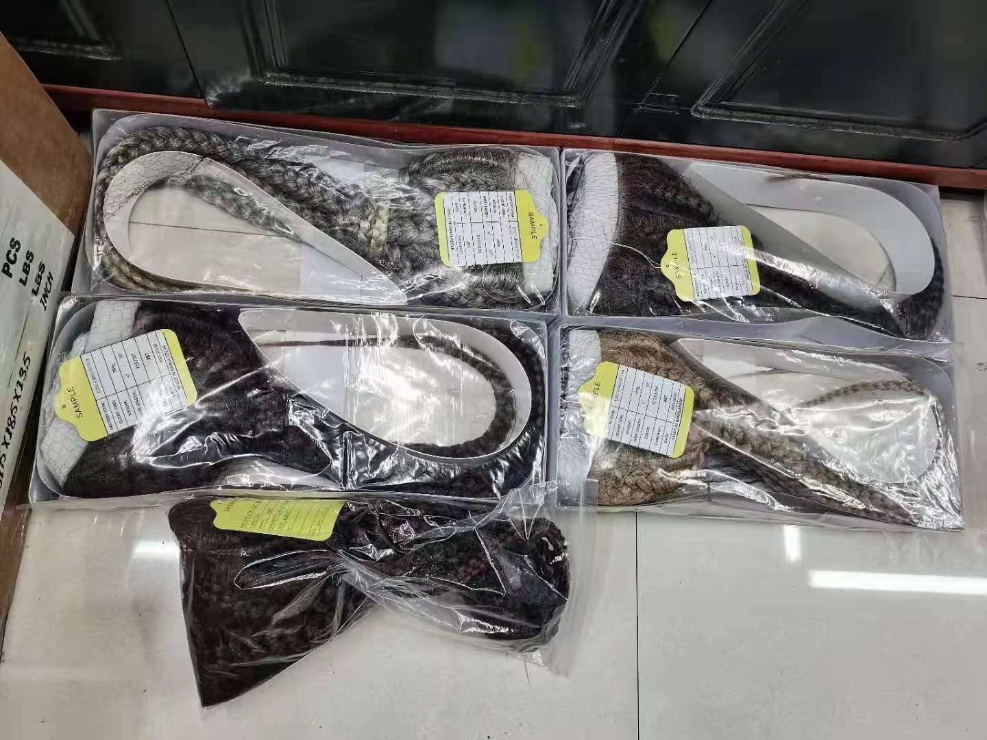 Trenzas, pelucas, cabello largo femenino, cáñamo doble natural, tendencia linda, trenza larga de hip-hop, trenza falsa, cola de caballo de red, cubierta completa