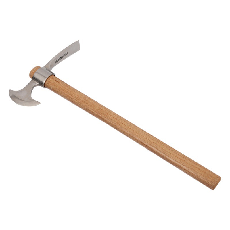 Acero inoxidable Cruz de pico engrosada de doble cabeza Suelo Suelto excavación de brotes de bambú Montañismo de doble uso artefacto agrícola herramienta de hacha de azada