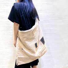 真皮女包复古手工头层牛皮麻料布包托特包大包行囊斜挎单肩大容量