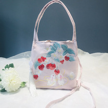 古风文艺汉服包中国风单肩印花汉服包包斜挎仙女小清新布包小方包