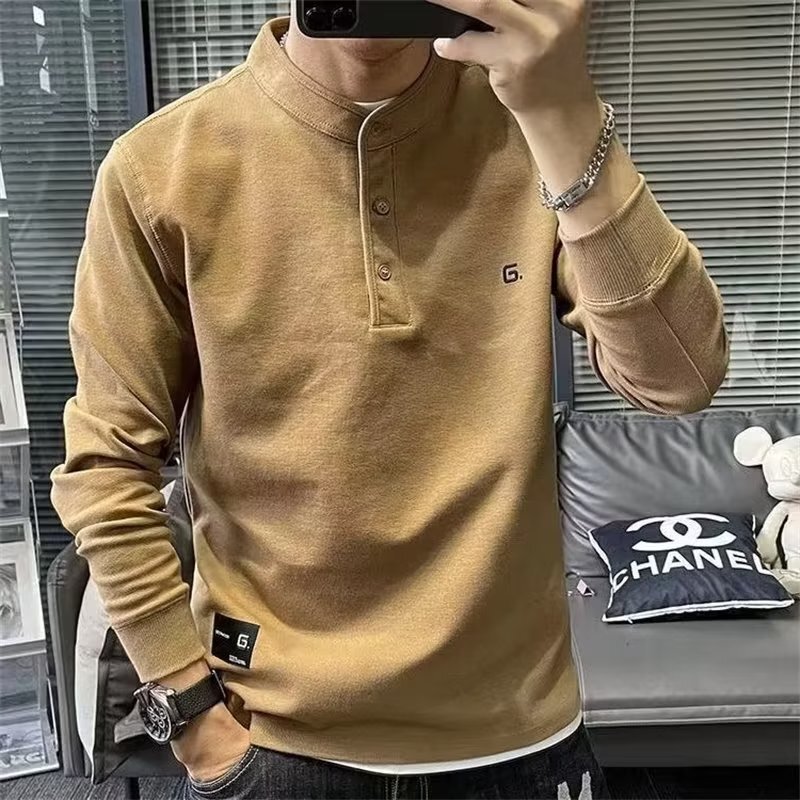 Men's Sweatshirt 2026 New Long-Sleeve Autumn Style Solid Color Korean Version Round Neck Loose Fit Men's Fashion Brand Wholesale