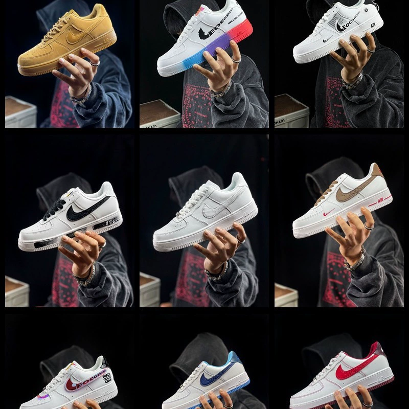 Кроссовки низкие мужские Air Force 1, оригинальные, в стиле AF1, видеоигровой макарон, похожие на обувь из Путиана