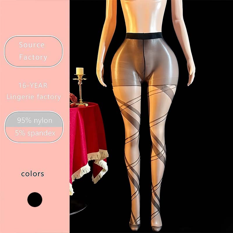Pantimedias Sexys de Alta Elasticidad Modelo S21 de Nailon Moldeador
